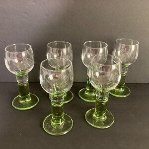Vintage Italian Bormioli Rocco Limoncino Liquor Cordial Shot Glasses